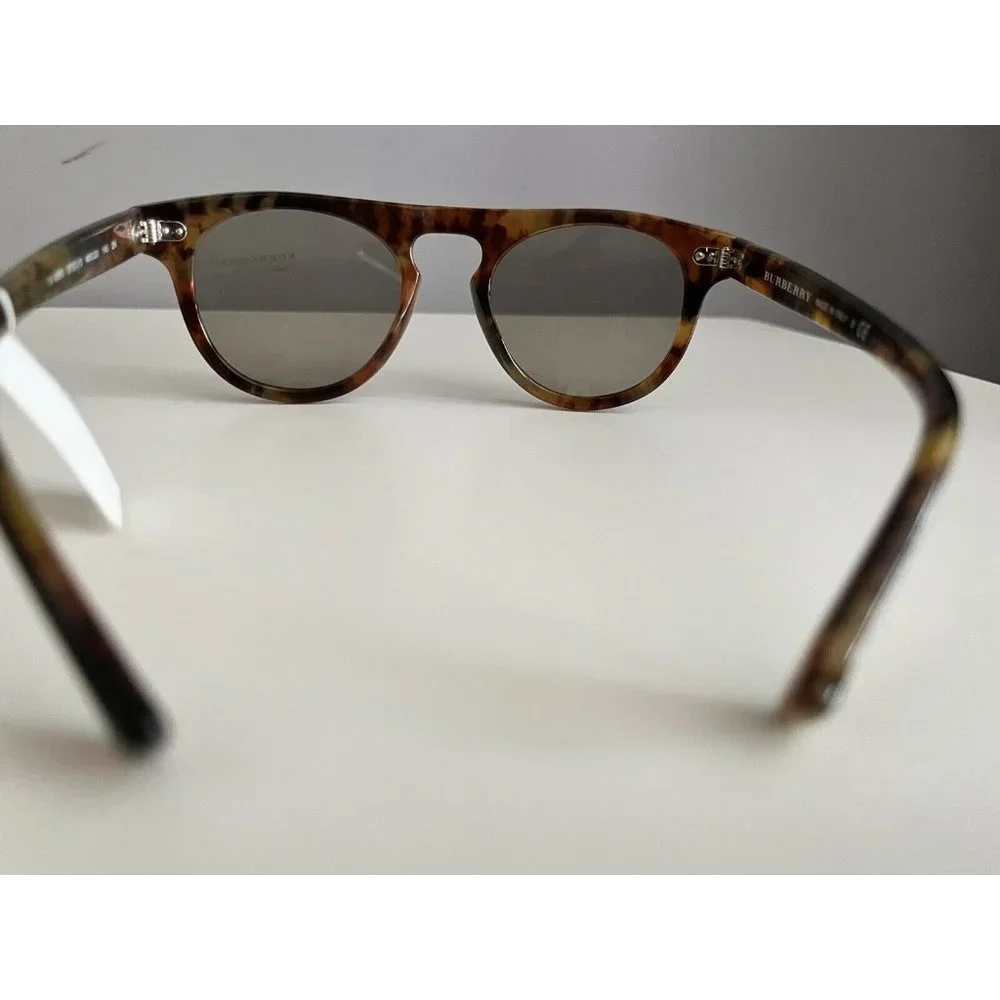 Burberry Tortoiseshell Round Sunglasses with Brown Lenses